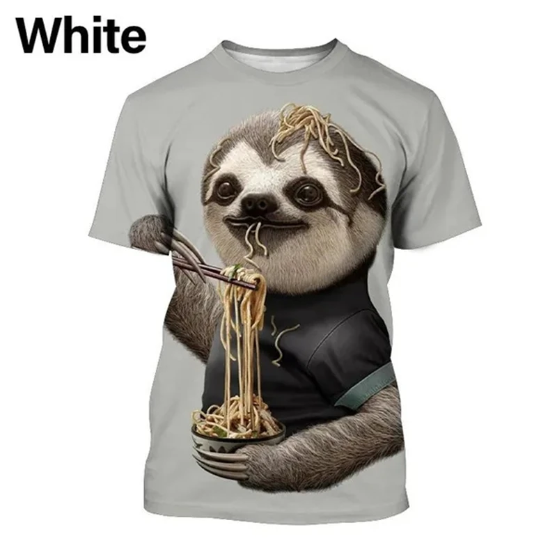 Lovely Sloth 3D Printed T Shirts For Men Women Kids Tops Tees Casual Short Sleeve Animel Pattern Breathable Comfortable T-shirts