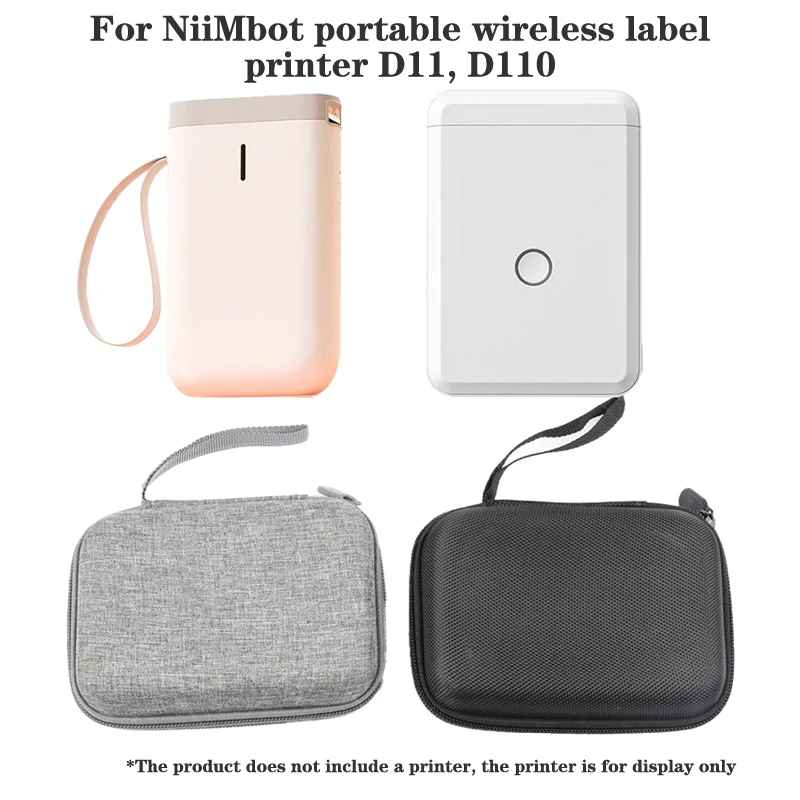 For NiiMbot D110 D11 D101 Storage Bag Label Thermal Printer Protective Case Wireless Label Printer Storage Bag EVA Hard Bag