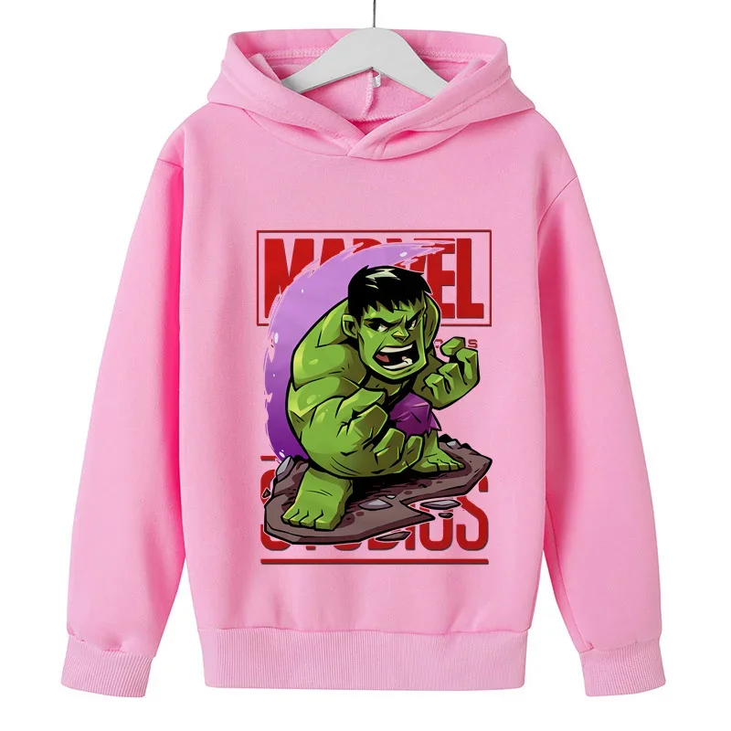 Marvel- Avengers Hulk Boys Girls Clothes felpe con cappuccio Super Hero Print autunno primavera abbigliamento per bambini maglioni per bambini di