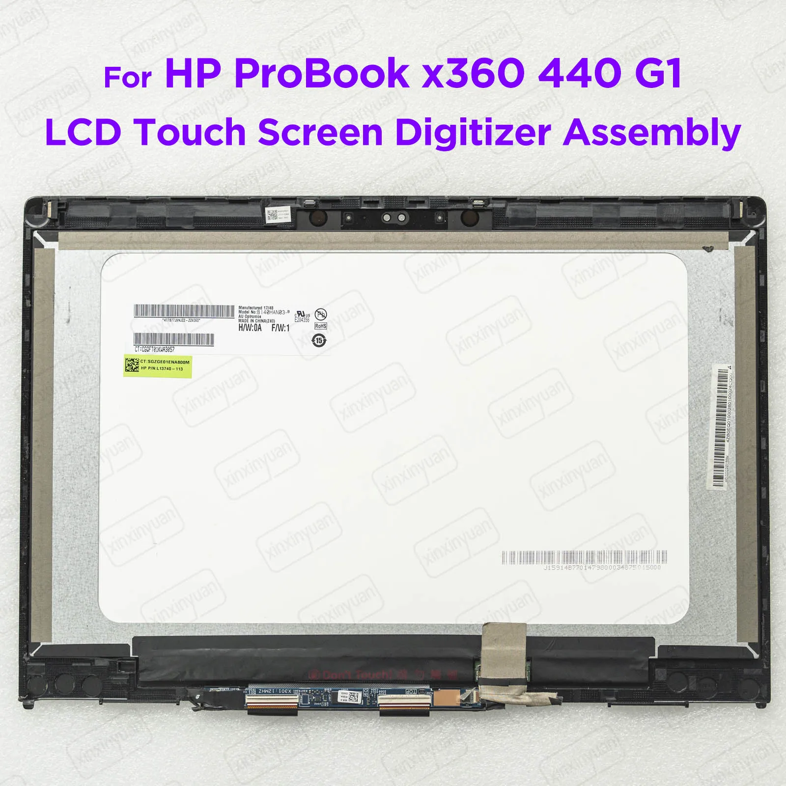 14.0 LCD Touch Screen Digitizer Assembly For HP ProBook x360 440 G1 FHD1920x1080 Display Panel Replacement L28255-001 L28258-001