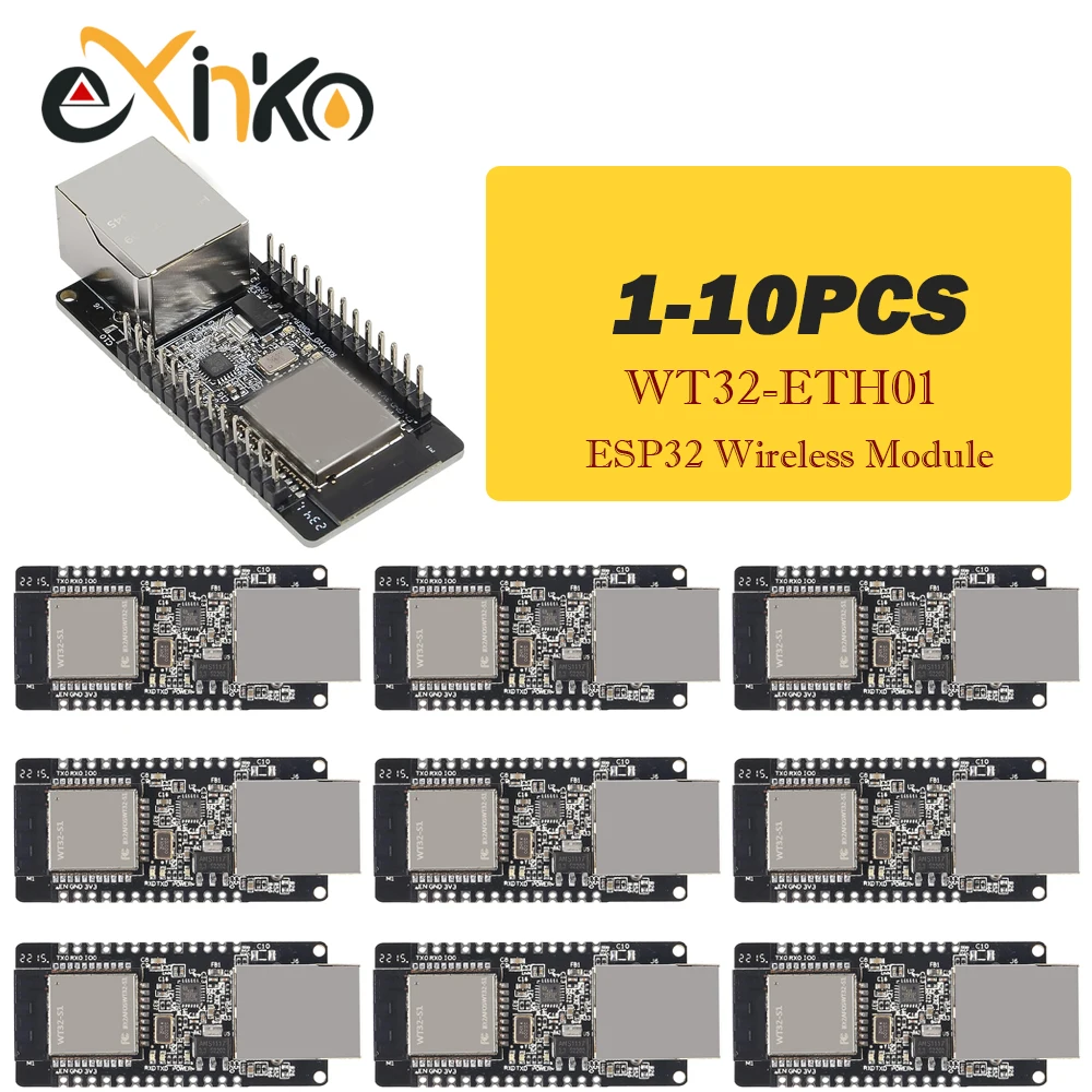 【セール中】1-10 個 WT32-ETH01 組み込みシリアルポートネットワーキングイーサネット Bluetooth 互換 WIFI コンボゲートウェイ MCU ESP32 ワイヤレスモジュール