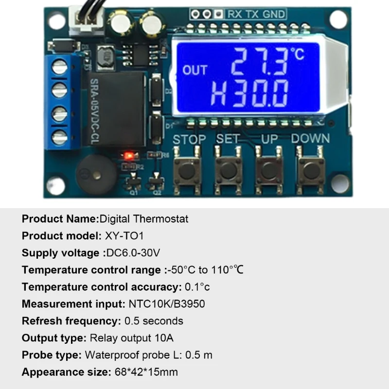 XYT01 modul kontrol suhu pemantauan suhu akurat-50 °C hingga 110 °C untuk berbagai aplikasi