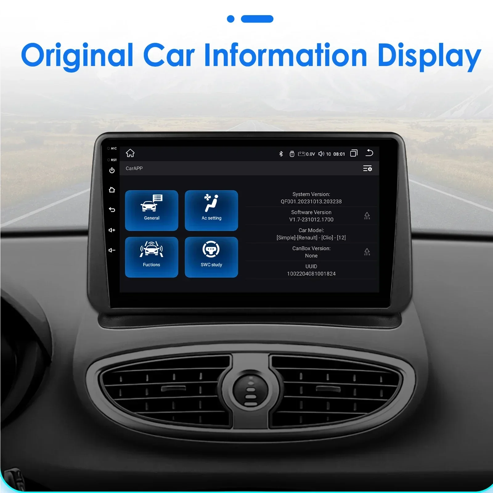 Hizpo CarPlay 4G 2 Din Android 13 รถวิทยุสําหรับRenault CLIO 3 2005-2014 วิดีโอมัลติมีเดียAIเครื่องเล่นอัจฉริยะGPS DSP WIFI RDS