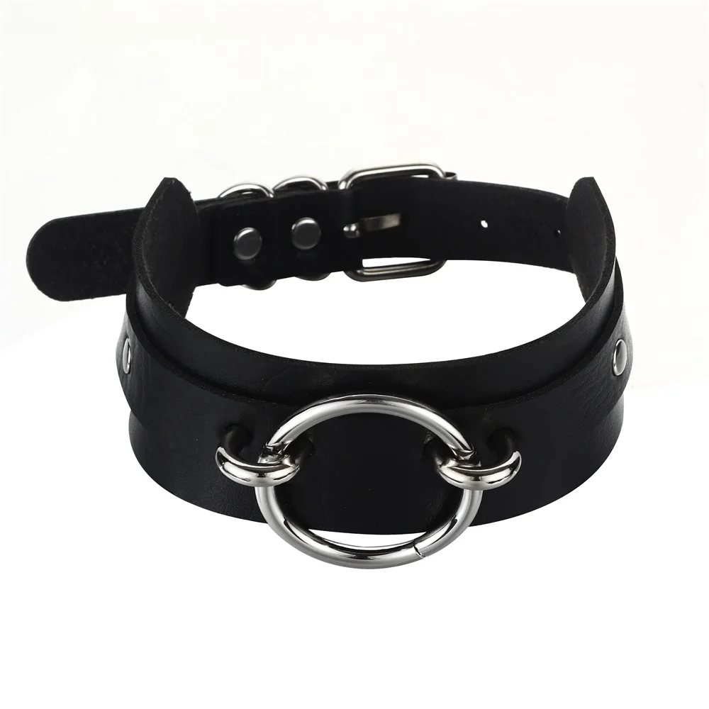 Goth Schwarzer Halsband für Frauen Punk Gothic Halsband Halloween Cosplay Schmuck Kostümzubehör