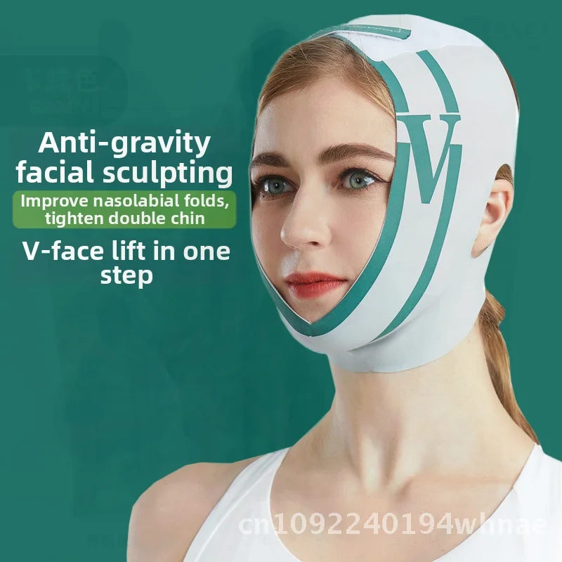 V-Gesichtsschlafmaske Tiktok Beliebte Gesichtsverbesserung Französisches Muster Verband Tag Nacht Verwenden Sie Heben Straffen Gesichtsschnitzwerkzeug