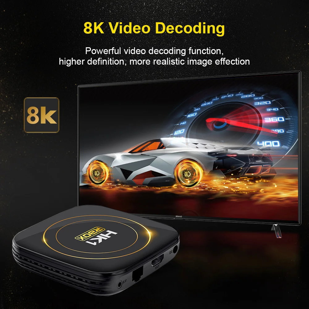 Woopker-Dispositivo de TV inteligente HK1 RBOX H8S, decodificador con Android 12, Allwinner H618, compatible con 8K, 2,4G, 5G, Wifi Dual, HDR10