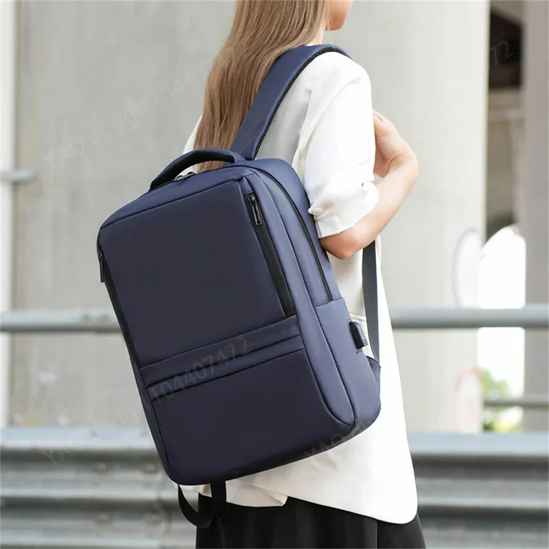 Yao Dong-mochila minimalista impermeable con carga USB, bolso para ordenador portátil de negocios de gran capacidad, multifuncional, elegante, para viaje