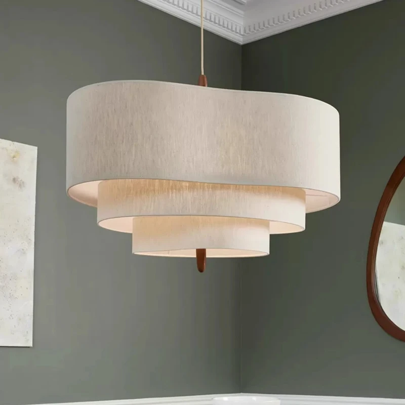 الشمال الحد الأدنى وابي سابي النسيج الثريا المعيشة غرفة الطعام غرفة نوم قلادة ضوء المنزل إضاءة داخلية معلقة تجهيزات الإضاءة