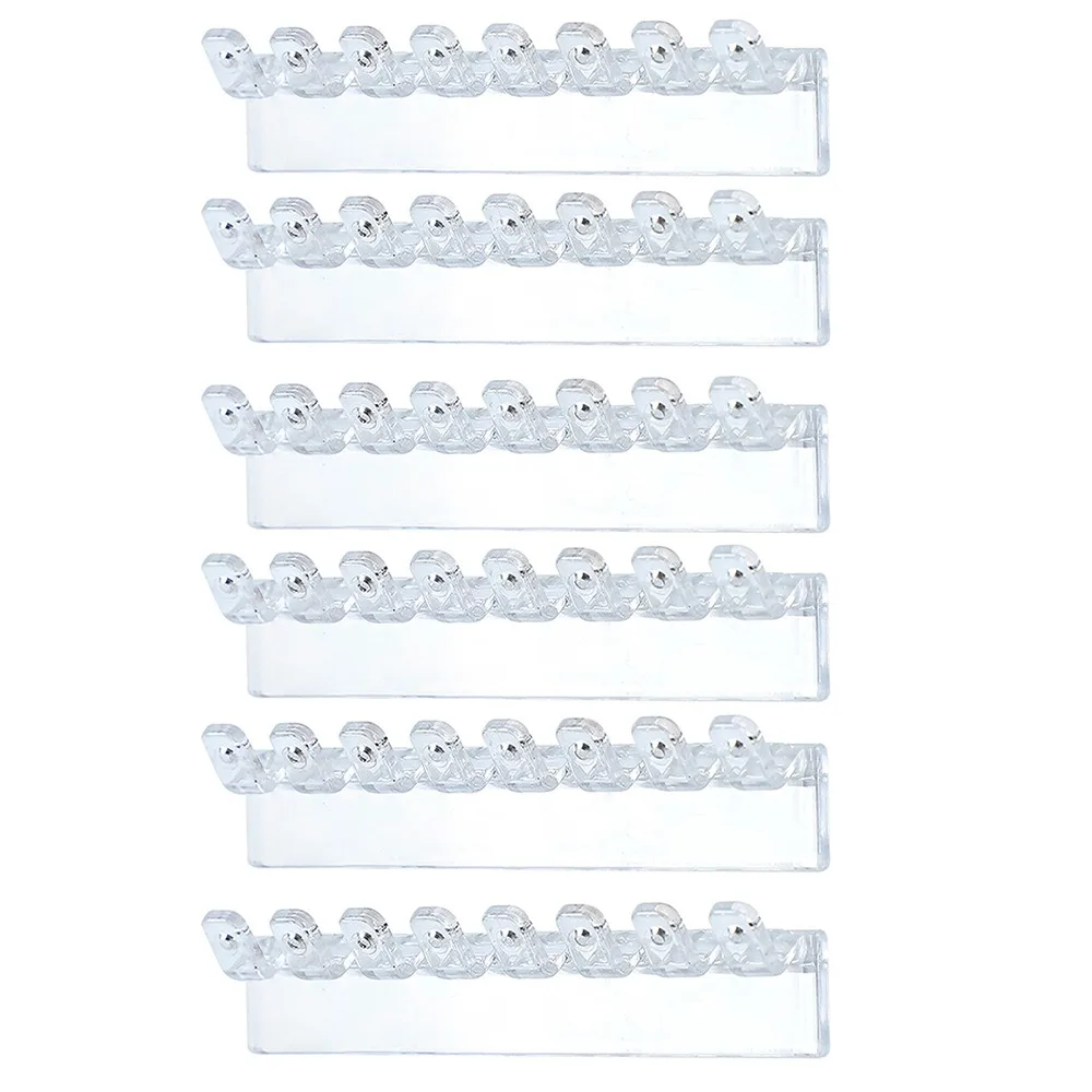 

6 шт. пластиковая стойка для ювелирных изделий, прозрачная клейкая паста, подвесные крючки для ювелирных изделий, настенная вешалка, органайзер для ювелирных изделий, подставка