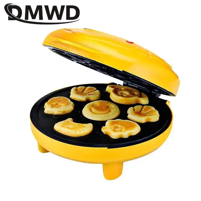 Máquina de gofres de dibujos animados, 110V, 220V, sección de actualización, totalmente automática, Mini herramientas para hornear pasteles,