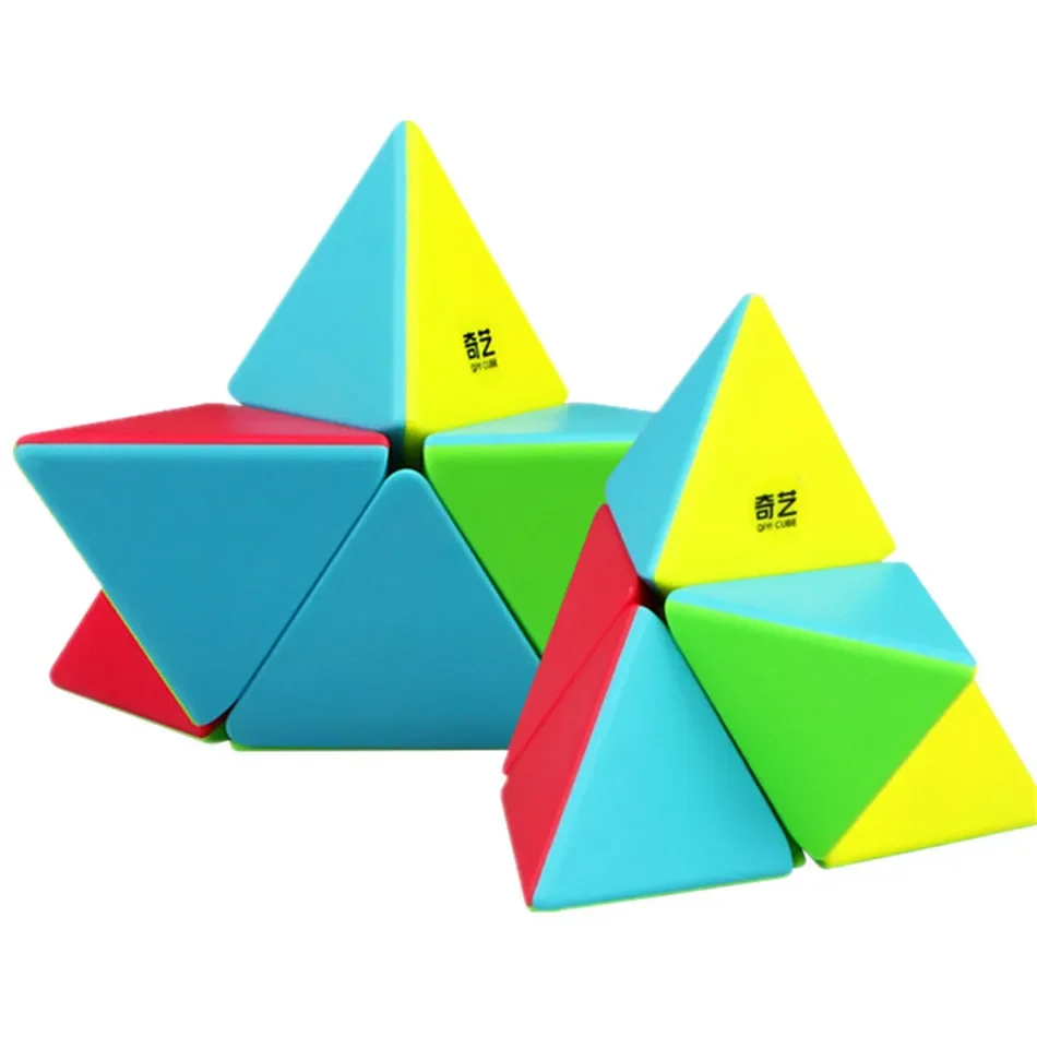 QIYI Alien Pyramid Cube Stickerless Magic Cubes Professional 2x2x2 Puzzle Speed Cube Educational Toys for Children