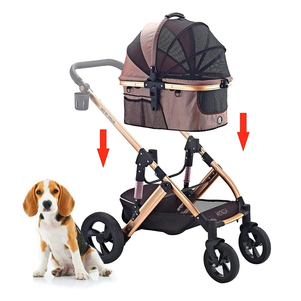 

Monza Luxury 3-in-1 Stroller, Travel Carrier, Car Seat for Pets