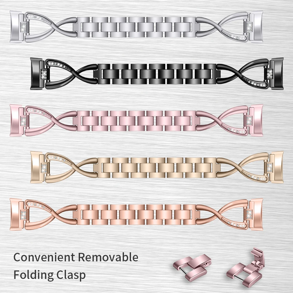

Metal Alloy Watch Band Loop For Fitbit Charge6 5 Fashion Wristband Bracelet For Fitbit Charge3 4 Watchband Wristband Replacement