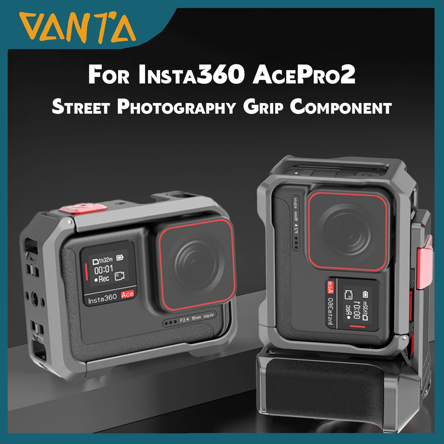 

For Insta360 AcePro2 Street Photography Grip Kit Metal Quick Release Handle Grip Accessories Camera Grip For Insta360