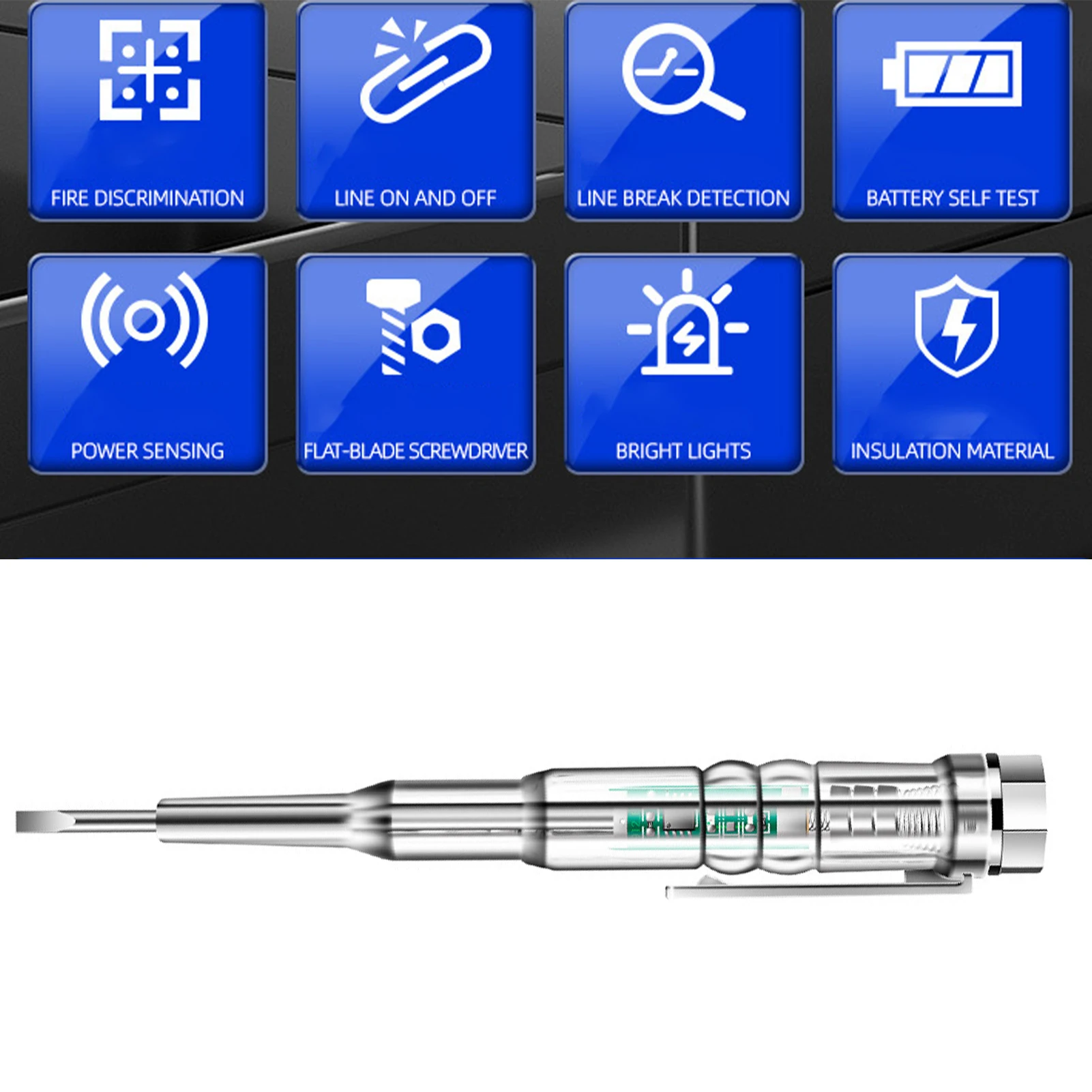 Voltage Tester Pen Pen-Type Multimeter Professional Multimeter Pen Voltage Tester For AC DC Voltage Live Wire Test Capacitance