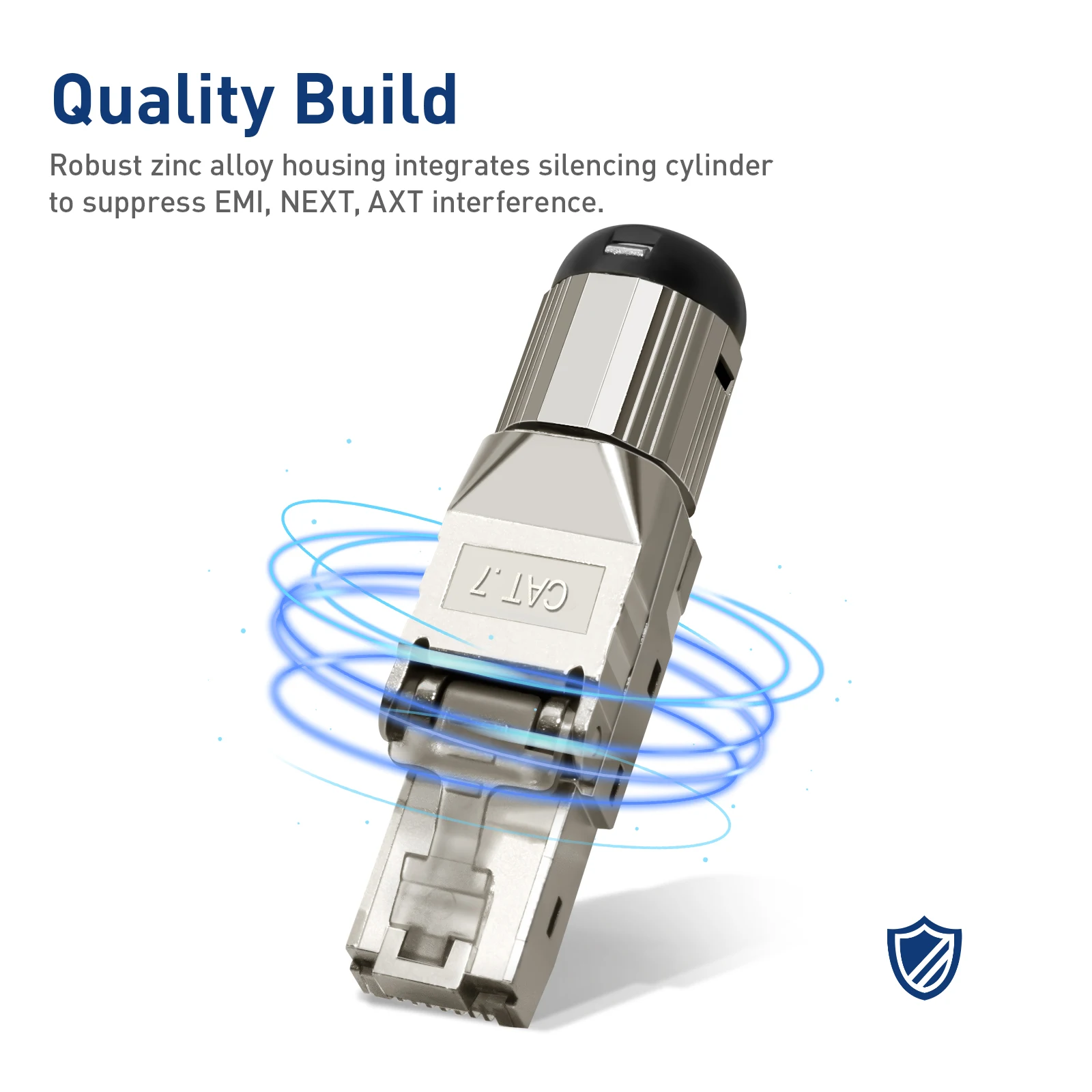 Natalink 12 paquets de connecteurs RJ45 outil gratuit prise Cat 8 prises modulaires RJ45 blindées pour câble LAN à Double blindage 2000 MHz 2 GHz 40G