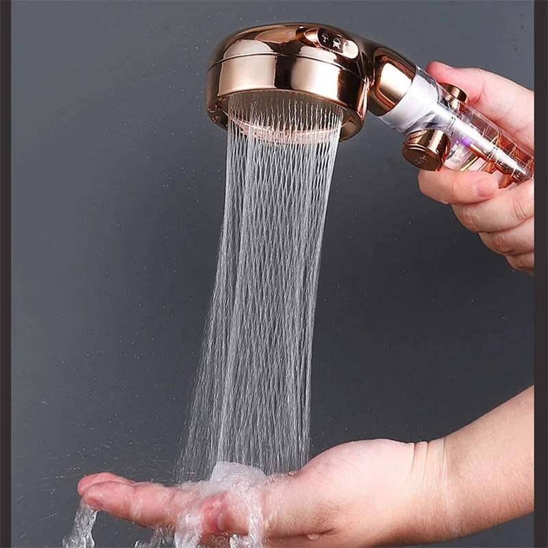 New 3 Modes Handheld Shower Head with Turbo Fan Eco Filter ON/Off Pause Switch Water Saving High Pressure Showerhead Accessories image 6