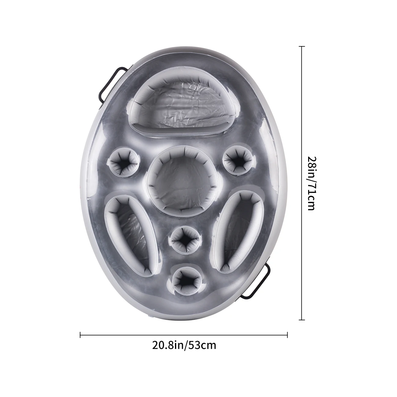 1PC Inflatable Drink Holder Thickened, Floating Cup Rack Portable Ice Tray with Cup Holder for Pool Party Summer