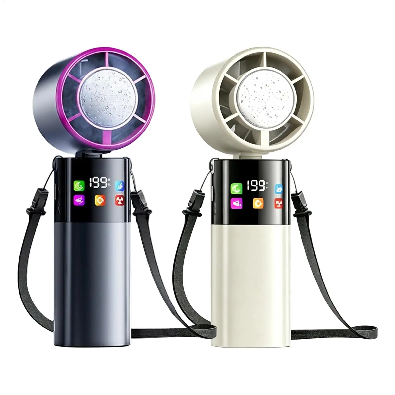 

Portable Handheld Fan with Cooling Plate USB Rechargeable 1-199 Speeds Personal Foldable Pocket Fan for Women Men Office School