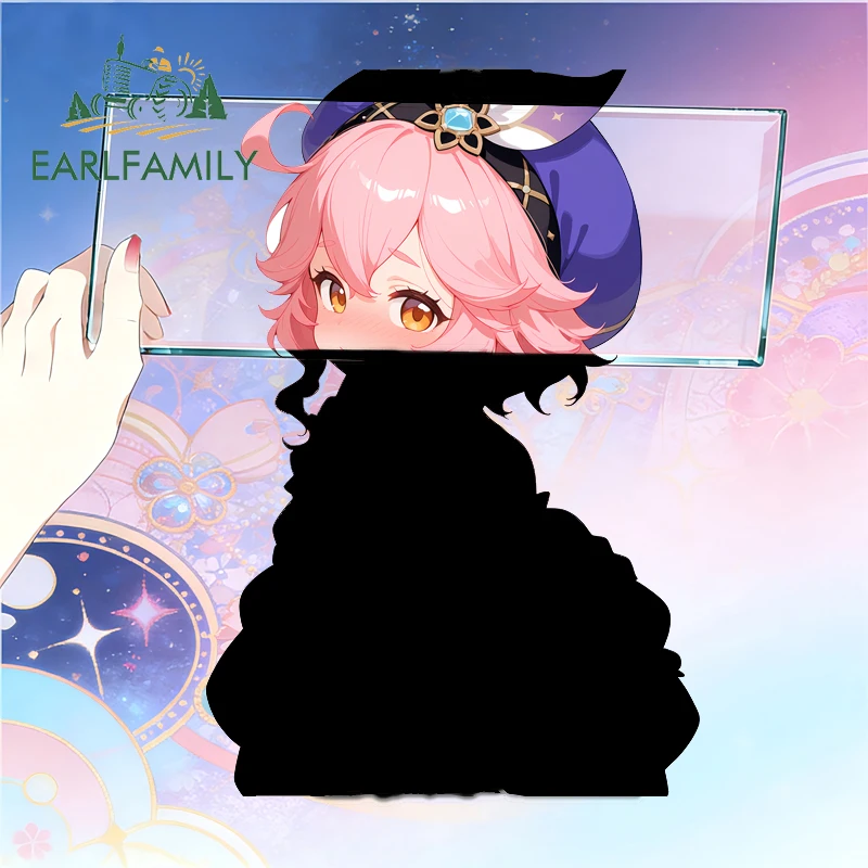 EARLFAMILY Dori Ass Support Car Stickers Graffiti Genshin Impact Loli Anime Decal Vinyl Refrigerators Cute Motorcycle Decor