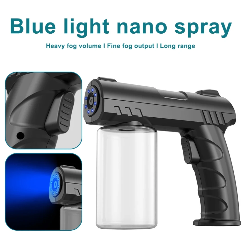 280ML Nano Blue Light Sprayer Barber Wireless Aftershave Steam USB Electric Spray Disinfection Gun For Garden Atomizer Tools