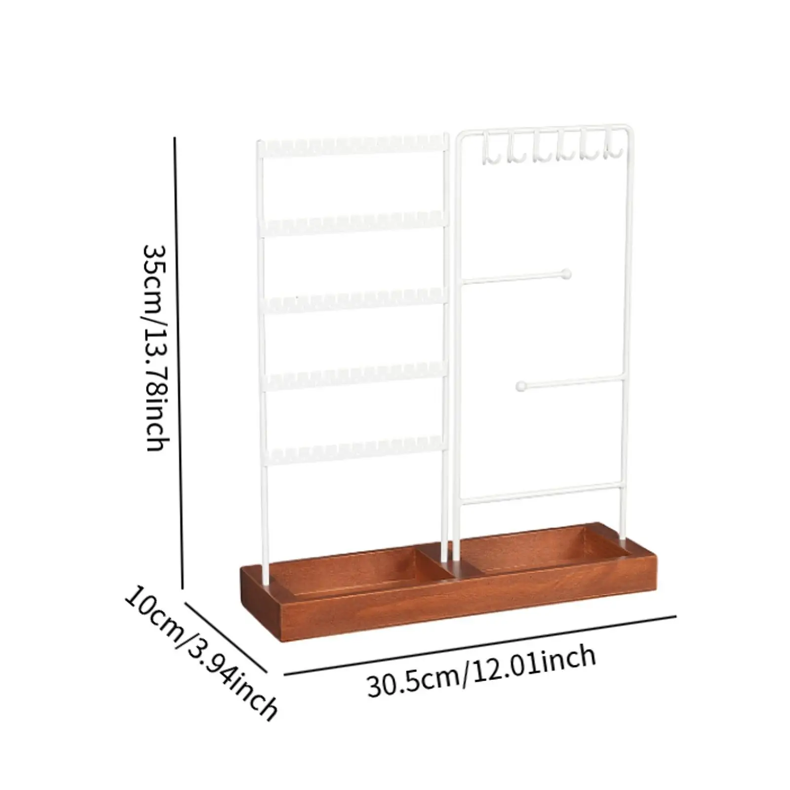 ที่เก็บเครื่องประดับอเนกประสงค์ ที่แขวนสร้อยคอและต่างหู พร้อมตกแต่ง