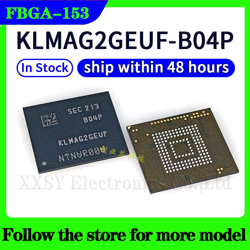 KLMAG2GEUF-B04P FBGA-153 eMMC Em estoque