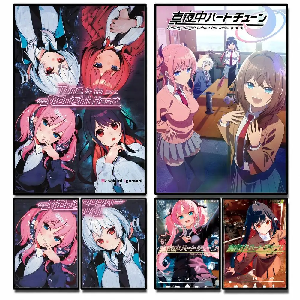 Anime Tune In to the Midnight Heart Poster High-definition poster stickers, suitable for bedroom, living room, home decoration