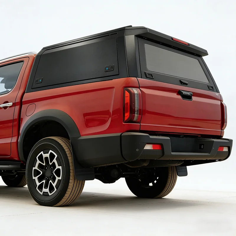 High Quality Lockable Aluminum Waterproof Hardtop Canopy No Drill Install Universal 4x4 Pickup Truck Camper Shell