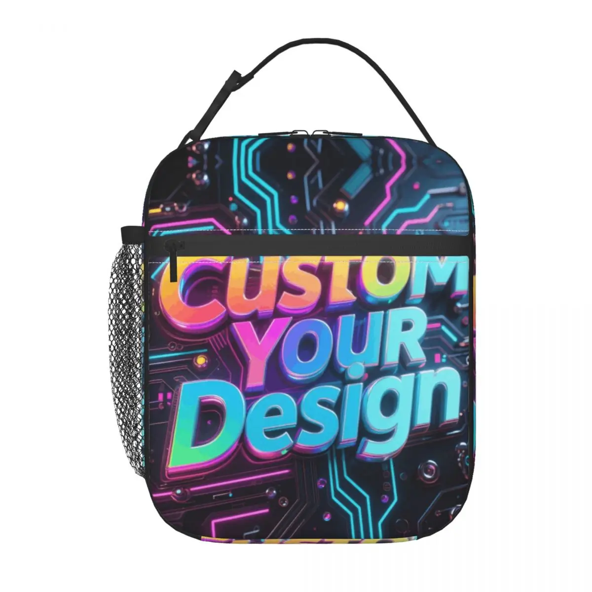 

Термоизолированная сумка для обеда с возможностью персонализации: ваш фото-логотип, текст, изображение. Многоразовый ланч-бокс для активного отдыха, кемпинга и путешествий.