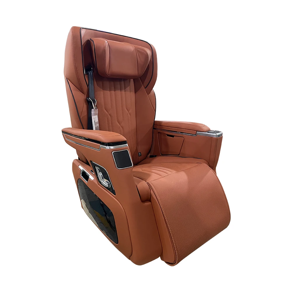Vip Luxury Leather Car Sofa Seat Bed for Interior Tuning MPV VAN RV Limousine