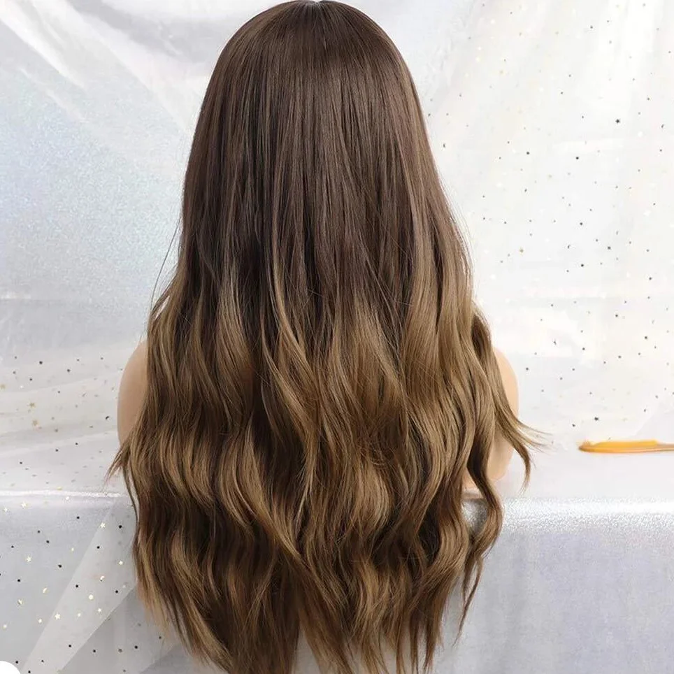 26 بوصة غلويليس أومبير براون الجسم موجة 5x5 قاعدة الحرير شعر بشري يهودي باروكة شعر الطفل HD الدانتيل الشعر الأوروبي قبل قطعها #4