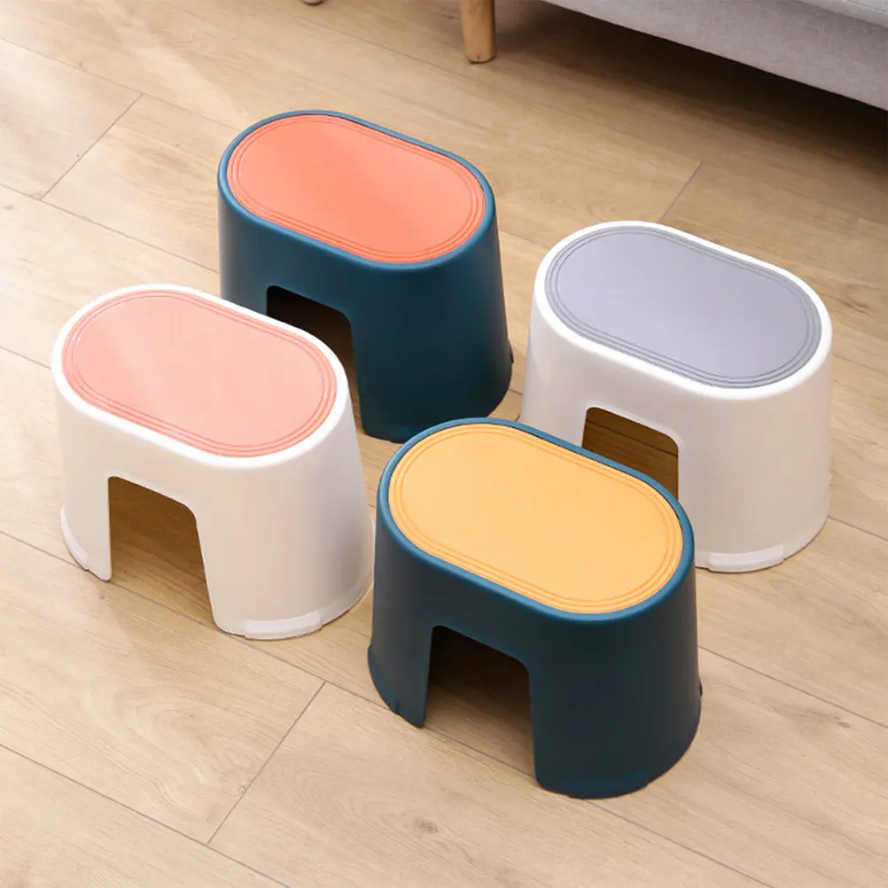 

2 шт. пластиковых табурета с гладкой поверхностью для туалета и ванной комнаты, складные, для взрослых, с нескользящим основанием, высокой устойчивостью и комфортом