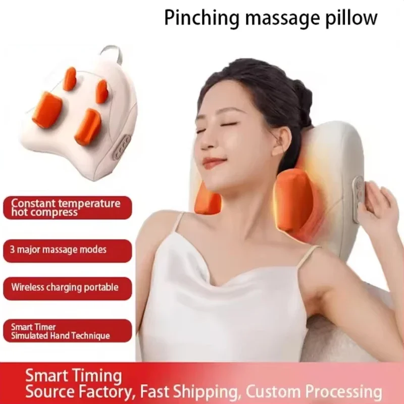 شبه منحرف وسادة تدليك كهربائية سيارة لاسلكية والمنزل مدلك التدفئة الخصر الرقبة الساق عنق الرحم شياتسو العجن