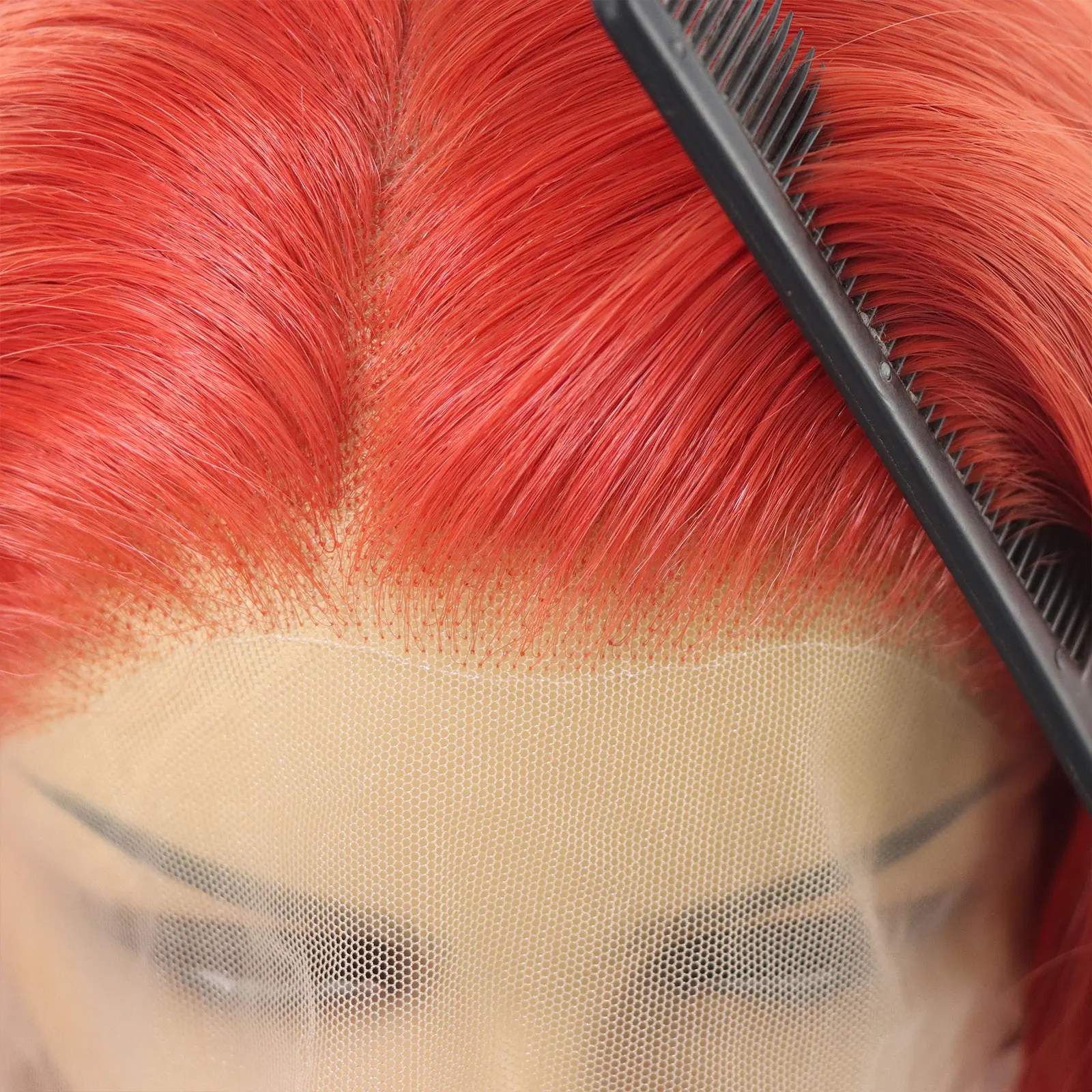 Orange Red 13x3 Synthetic Lace Front Wigs for Black Women Cosplay 26Inch Long Natural Wave Heat Resistant Fiber Lace Frontal Wig