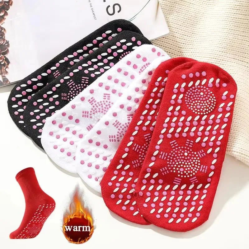 

1/2/4/6 пар женских самонагревающихся магнитных носков, мужские магнитотерапевтические путешествия, удобное зимнее тепло, массажные носки, пресс