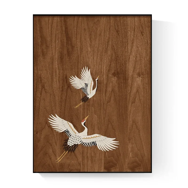 

Stereoscopic luxury Background wall mural walnut pattern hanging painting
