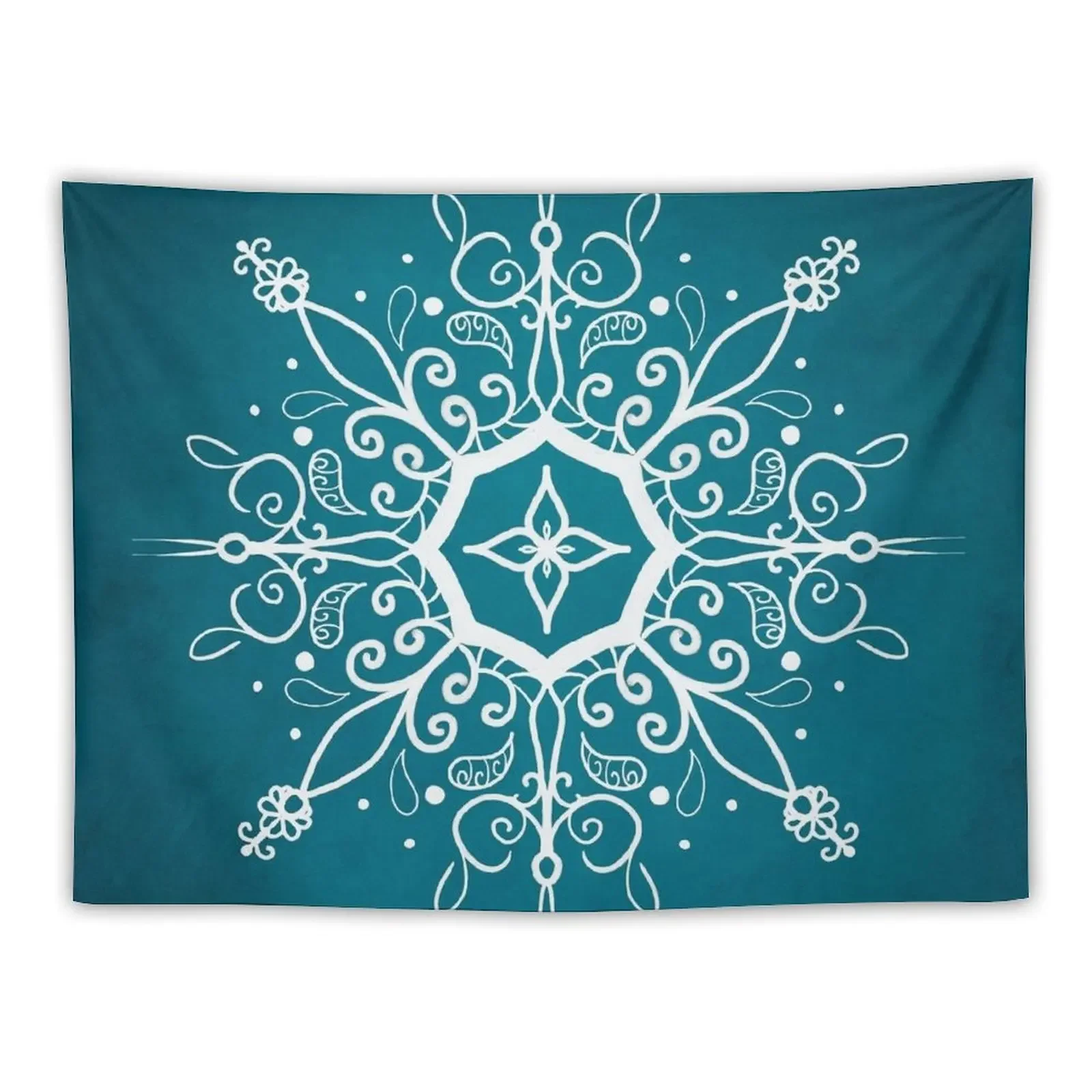 

Mandala Teal and White Tapestry Nordic Home Decor Wall Decoration Tapestry