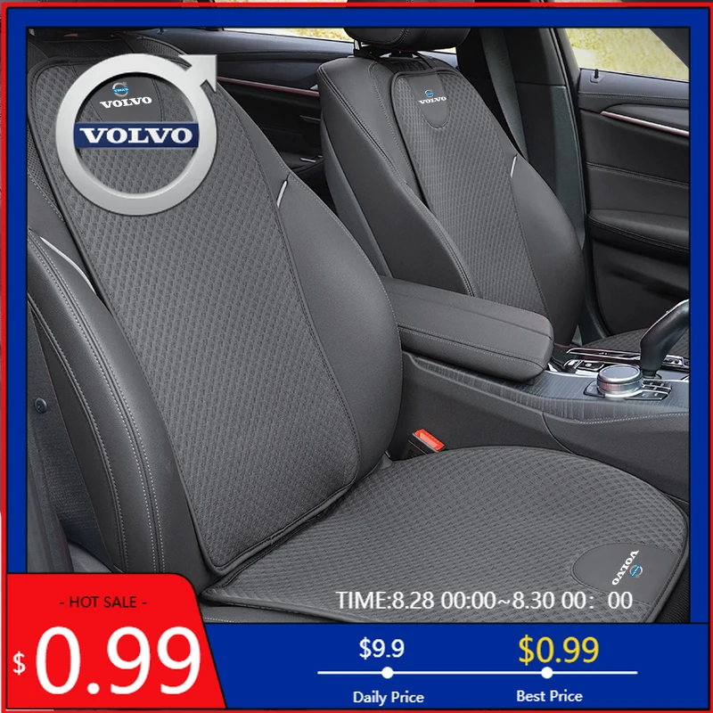 

2026 Hot For Volvo Steering Covers Car Seat Cover Front Rear Seat Ice Silk Cushion Pad Protective Mat For Volvo ES90 EC40 EX40 E