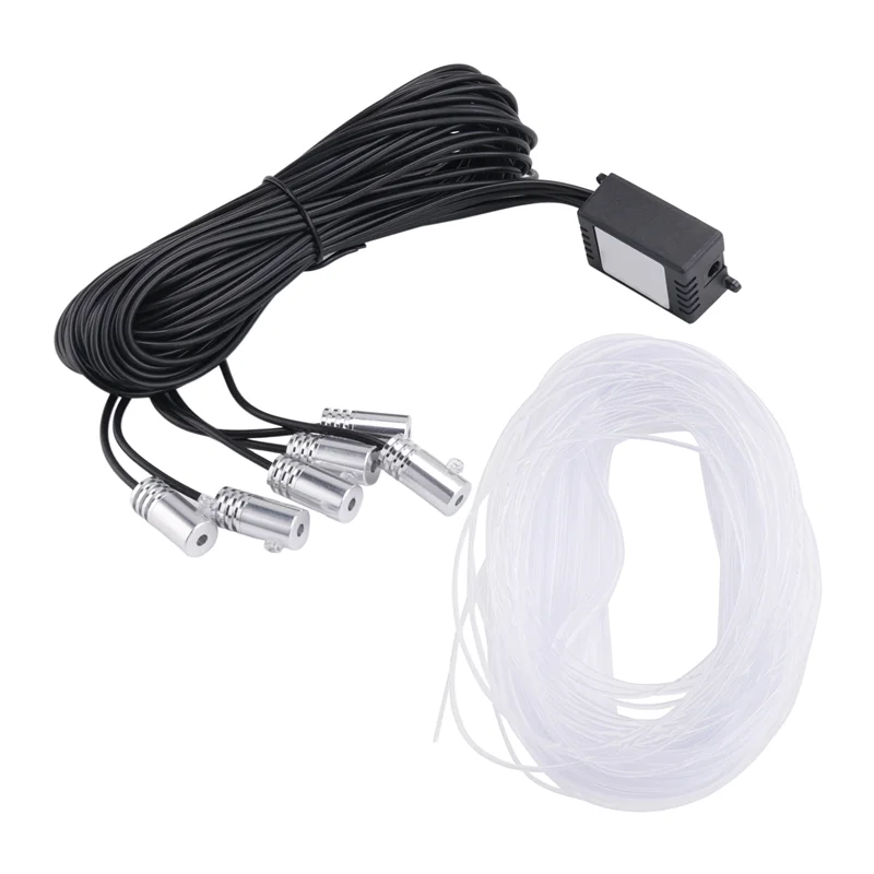 

BB-6 In 1 RGB LED Atmosphere Car Light Interior Ambient Light Fiber Optic Strips Light By App Control DIY Music 8M Fiber
