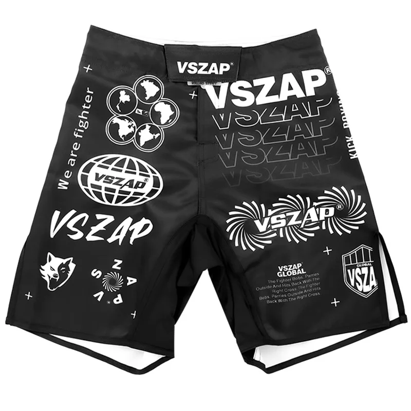 VSZAP męskie spodenki walki MMA fitness siłownia sportowe spodenki bokserskie Muay Thai bojowe spodnie bokserskie spodnie sportowe Jiu-Jitsu