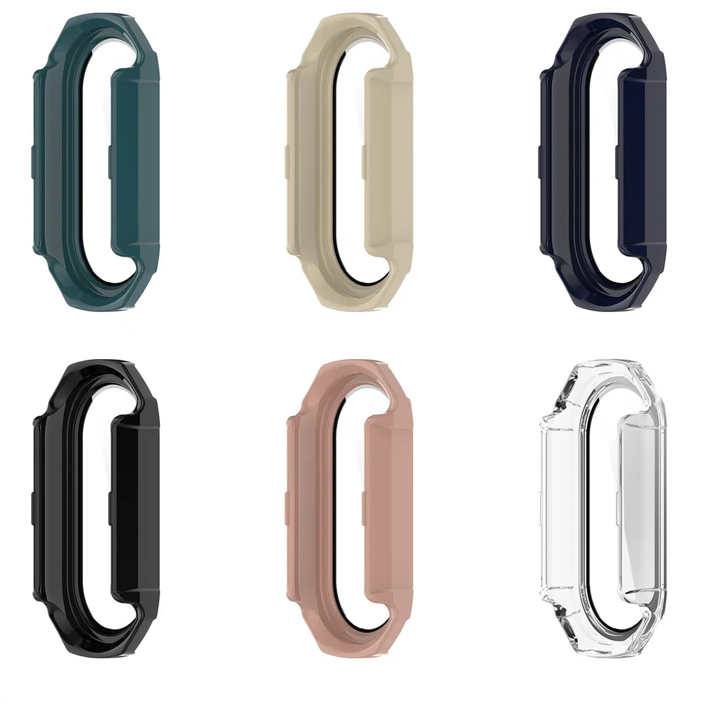 ฝาครอบและกระจกนิรภัยป้องกันหน้าจอสําหรับ Xiaomi Band 10 10NFC 8 8NFC กรอบ PC คุณภาพสูง Slim อุปกรณ์ป้องกัน