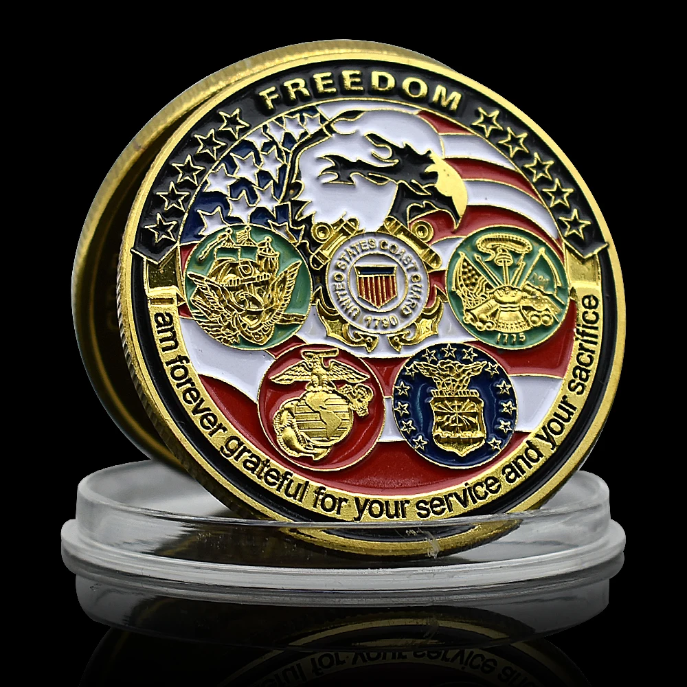 US Freedom Commemorative Coin Gerat Seal of The United States Metal Medal Challenge Coin Holiday Gift