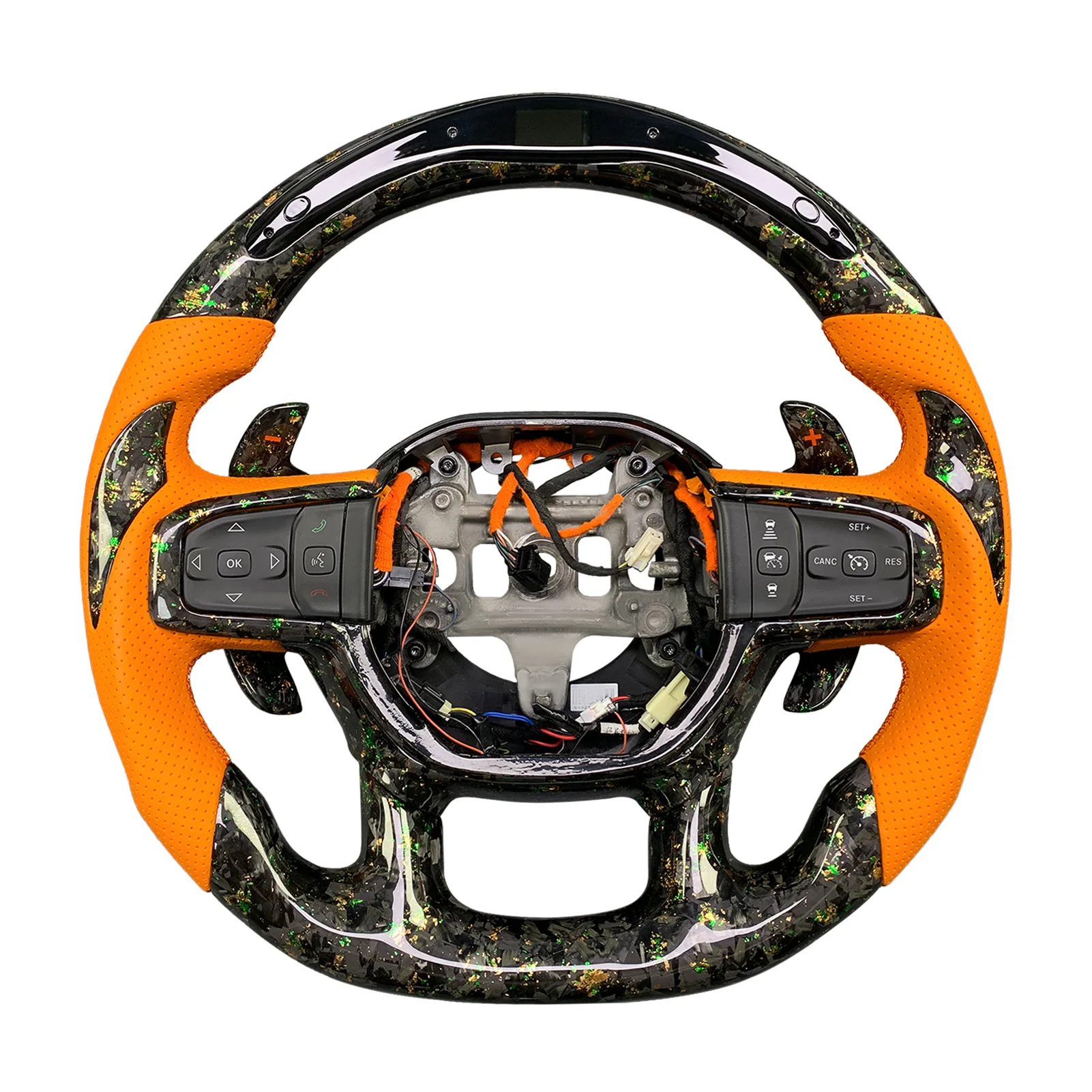 

For Dodge RAM 1500 TRX Heavy Duty 2019-2024 Customized Perforated Leather Carbon Fiber Steering Wheel