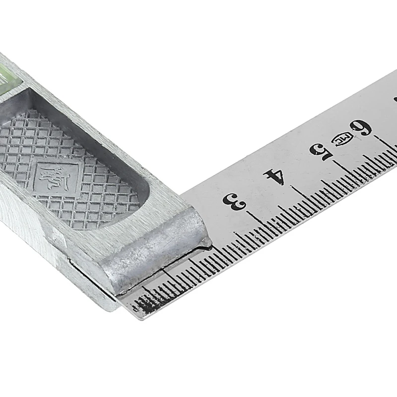 150mm untuk Penggaris Segitiga Paduan 90° dengan Pengukur Pengerjaan Kayu Horizontal Manik T