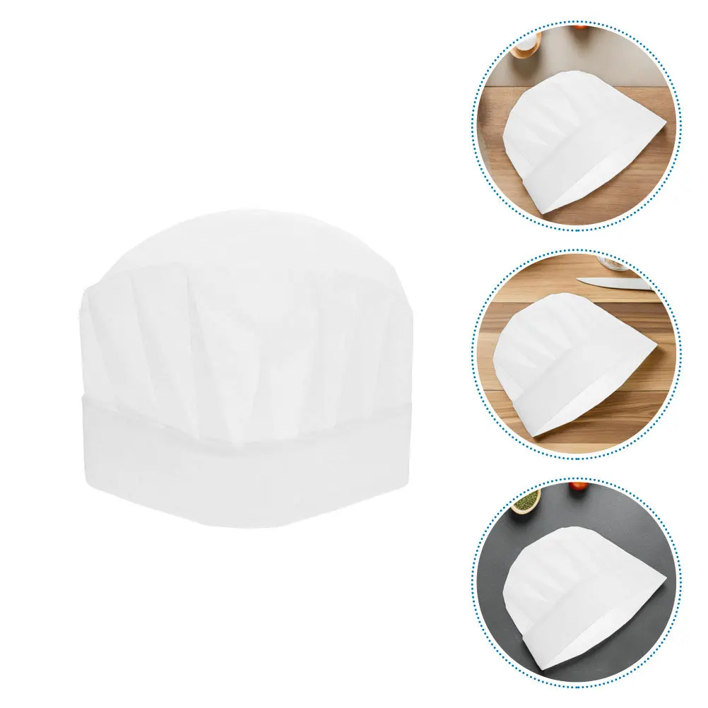 30 pçs chapéu de chef descartável não tecido cozinhar boné de grau alimentício seguro chapéus de cozinha para festa de cozimento-chapéus de chef para