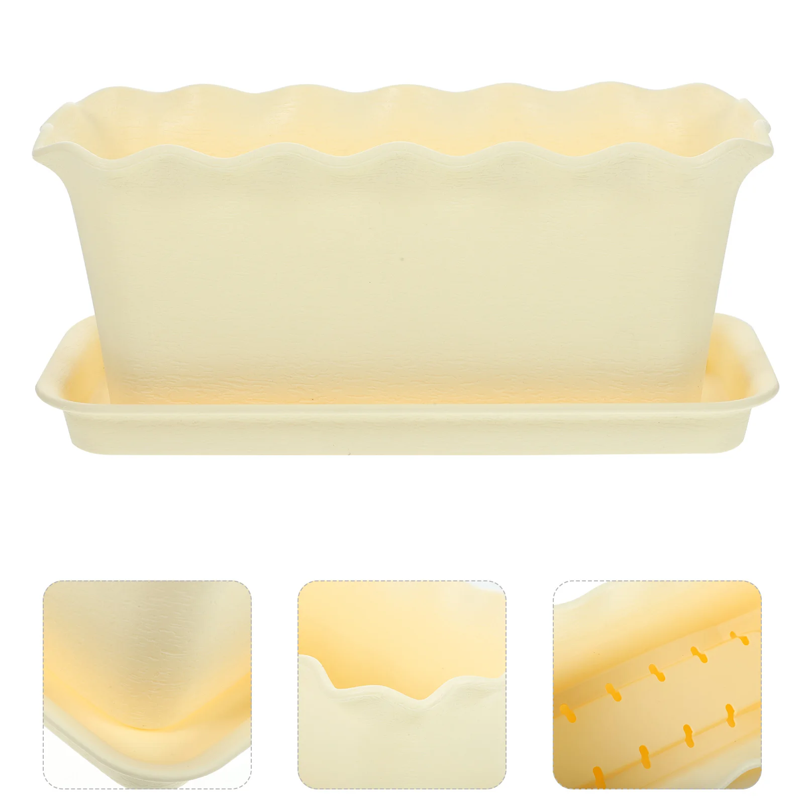 

Rectangular Flower Pot Garden Large Planter Outdoor Floral Containers Window Flowers Flowerpot