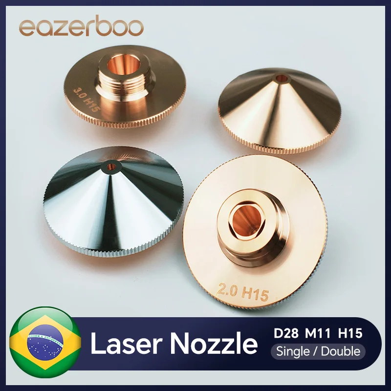 

Eazerboo Laser Nozzle for Raytools BOCI WSX Laser Head D28 M11 H15 Single Double Chrome 1.2 1.8 2.0 Fiber Laser Cutting Nozzles