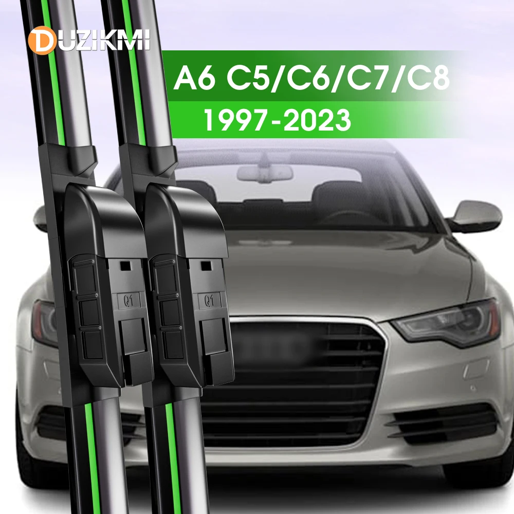 DUZIKMI 2pcs Front Wiper Blades For Audi A6 C5 C6 C7 C8 1997-2023 2010 2012 2016 2019 Windshield Windscreen Window Accessories