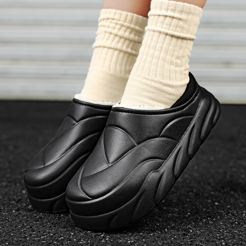 

Зимние плюшевые тапочки высокого качества, домашние сандалии унисекс, женская домашняя обувь на плоской подошве, модная нескользящая хлопковая обувь для пары